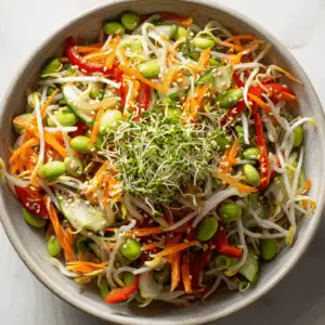 Mung Bean Sprout Salad with Sesame dressing