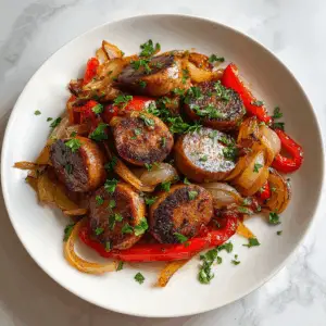 Polish Style Vegan Kielbasa with Paprika and onion