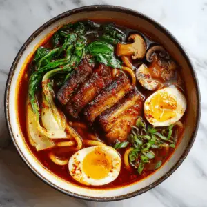 Pork Belly Udon Soup with Gochujang Chili paste