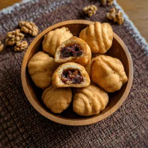 Sweet Korean Walnut Pastries with Red bean