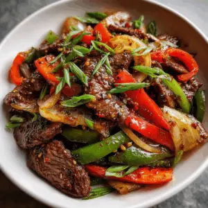 Tender Pepper Steak Stir Fry with Black Bean sauce