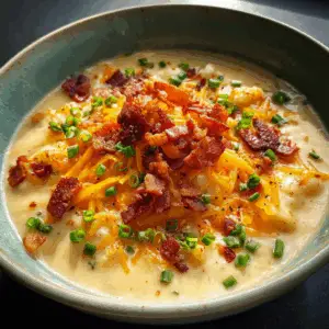 Velvety Hash Brown Soup with Chicken Broth and garlic