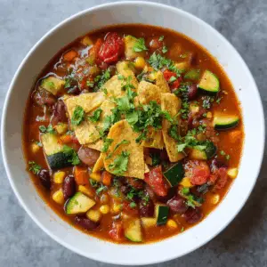Zesty Vegan Crockpot Taco Soup with Salsa Verde and Pinto beans