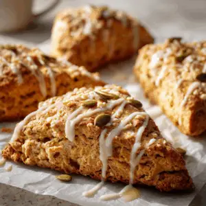 Bakery Style Vegan Pumpkin Scones with Nutmeg and clove