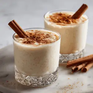 Coconut Cream Vegan Coquito with Holiday spices