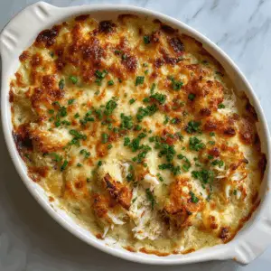 Creamy Baked Crab and Cheese casserole
