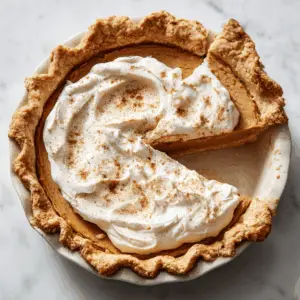 Creamy Vegan Bean Pie with Cashew Cream topping