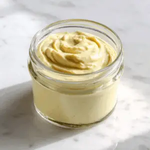 Creamy Vegan Garlic Aioli with Nutritional Yeast and mustard