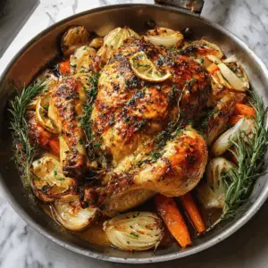 Herb Butter Roast Chicken with Lemon and rosemary