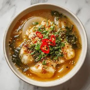 Korean Fish Cake Soup with Radish and Anchovy broth