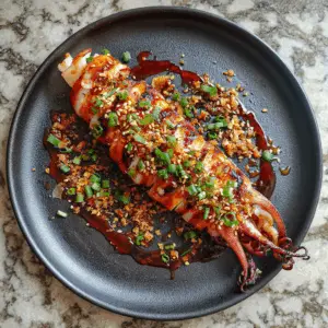 Korean Grilled Squid with Gochujang Marinade and Sesame oil