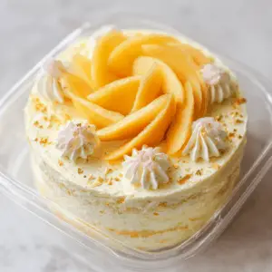 Mango Shortcake Inspired Korean Lunch Box cake