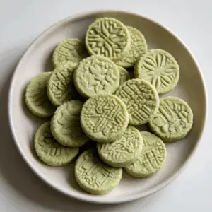 Matcha Dasik Tea Cookies with Rice flour