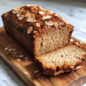 Moist Vegan Banana Bread with Coconut Sugar and almonds