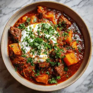 Moroccan Lamb Curry with Mint and yogurt