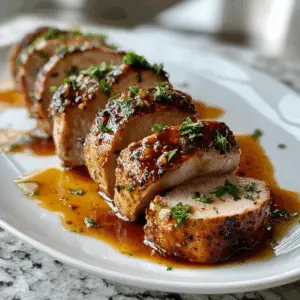 Oven Baked Pork Tenderloin with Dijon and Brown sugar