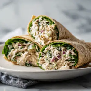 Pulled Jackfruit Vegan Chicken Salad wraps