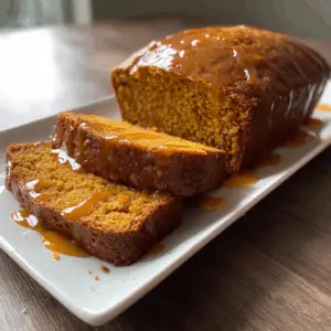 Pumpkin Banana Bread with Maple glaze