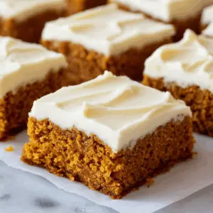 Pumpkin Bars with Cream Cheese frosting