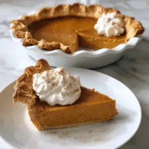 Pumpkin Pie with Whipped Cream and nutmeg