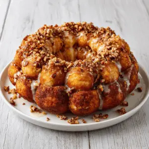 Pumpkin Spice Vegan Monkey Bread with pecans