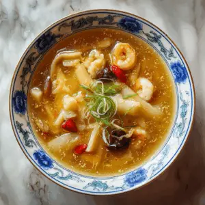 Rich Fish Maw Soup with Bamboo Shoots and goji