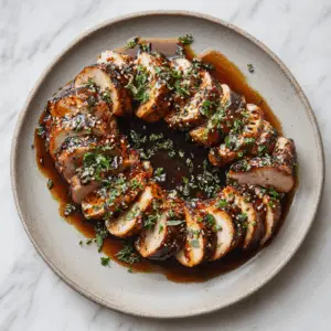Slow Cooker Honey Garlic Pork Tenderloin with sage