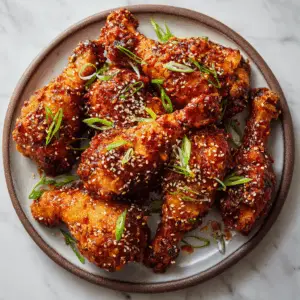 Soy Glazed Korean Fried Chicken with Rice Flour batter