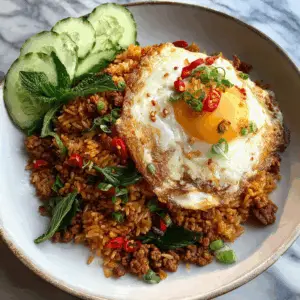 Thai Fried Rice with Basil and pork