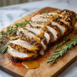 Turkey Breast with Fresh Herbs and Homemade gravy