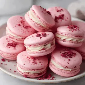 Vegan Raspberry Macarons with Dairy Free buttercream