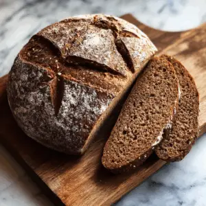 Vegan Rye Bread with Caraway Seeds and molasses