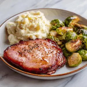 Brown Sugar Glazed Ham steak