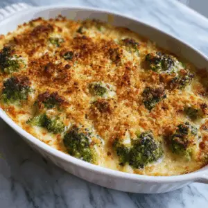 Cheesy Broccoli Bake with Buttered Ritz topping