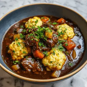 Chunky Guinness Beef Stew with Rosemary dumplings