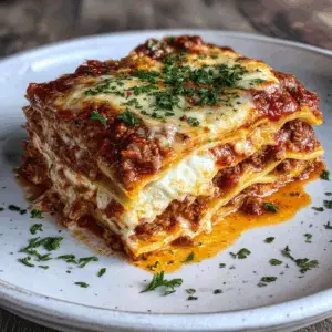 Classic Christmas Lasagna with Ricotta and Meat sauce