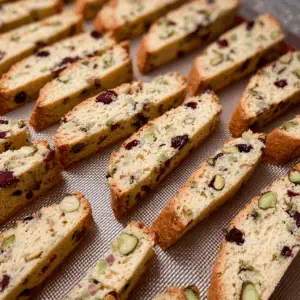 Cranberry Pistachio biscotti