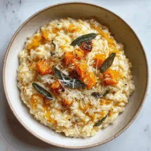 Creamy Butternut Squash Risotto with Parmesan and sage