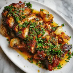 Crispy Moroccan Lamb Breast with Preserved Lemon marinade