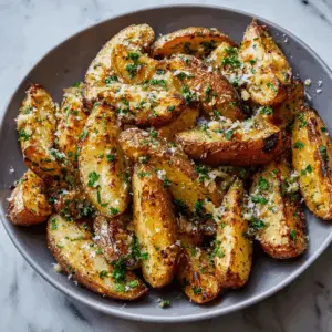 Crispy Parmesan Herb Roasted Fingerling potatoes