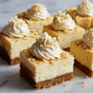 Eggnog Cheesecake Bars with Nutmeg crust
