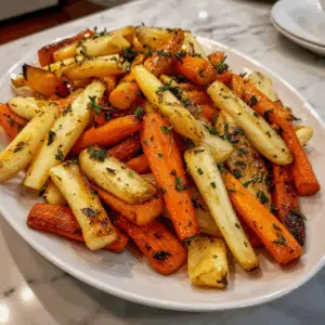Honey Roasted Carrots and parsnips
