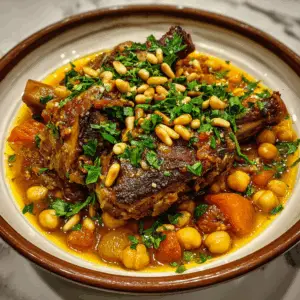 Lamb Tagine with Toasted Pine Nuts and chickpeas