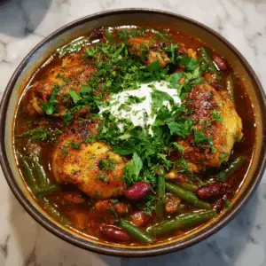 Lubia Polo Inspired Chicken and Bean stew