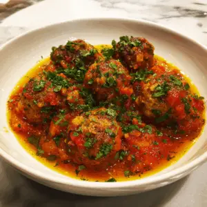 Moroccan Sardine Balls in Spicy Chermoula sauce