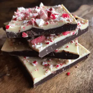 Peppermint Bark with Dark and White chocolate