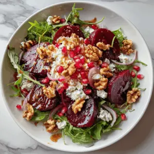 Roasted Beet Salad with Goat Cheese and walnuts