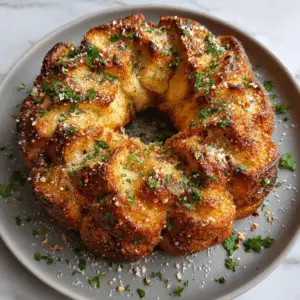 Roasted Garlic Parmesan Pull Apart bread