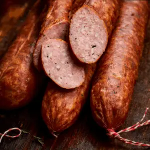 Smoked Russian Sausage with Black Pepper and nutmeg