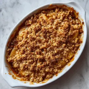 Spiced Pear Crumble with Oat topping
